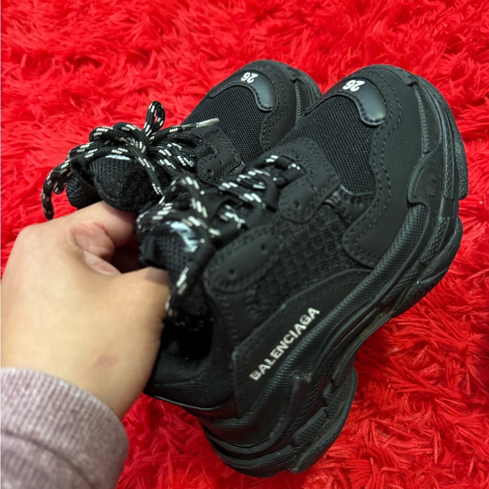 Balenciaga Kids Black Sneakers